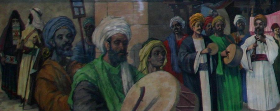Арабские музыканты. Египетский худ.  Александрия.  Фото Лимарева В.Н.
